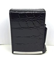 Eclipse Black Croc PU Leather Wrapped Full Flap Kings Size Cigarette Pack Holder - £7.39 GBP