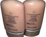 Pack Of 2 Cover Girl Continuous Wear Makeup #945 WARM BEIGE (New/See All... - $34.64