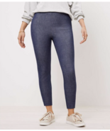 NWT Loft Curvy High Waist Monica Side Zip Skinny Pants Blue Fitted Size 4 - €23,16 EUR