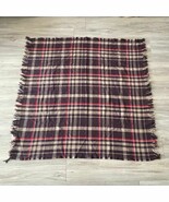 Vintage Faribo Stadium Blanket Plaid Brown Tan Cream Rust 58” x 52” - $20.44 CAD