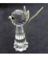Swarovski Crystal Figurines Miniature Tall Cat  7635 Metal Tail - £11.89 GBP
