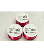 Pack of 3 Offray Single Face Satin Craft Ribbon, 1 1/2&quot; x 12Ft, Shocking... - $296.62 MXN