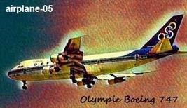 Vintage Airplane Olympic Boeing 747 Magnet #05 - $100.00