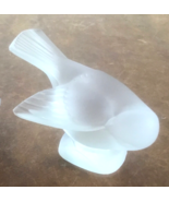 Lalique Glass Sparrow Bird Figurine, Signed - $39.90