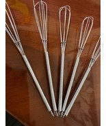 Wire Whisks 5 Units  7&quot;  Small Stainless Steel Whisk Cooking Favors Bask... - $15.83