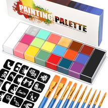 20 Colors Body Face Paint Cosplay Makeup Palette Kit, Professional Face ... - £12.07 GBP