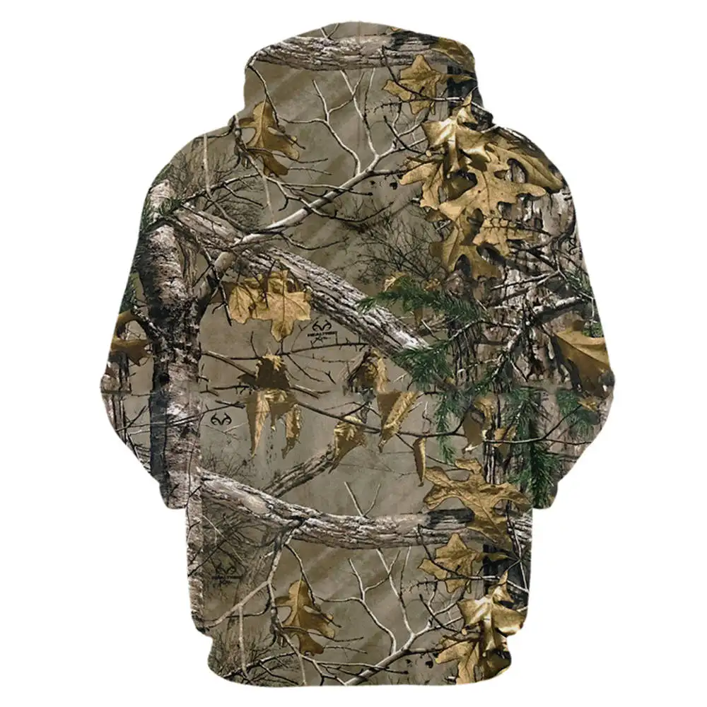 Maple Leaf   Print 3D Men&#39;s Hooded Sweatshirts Outdoor Fishing Camping Essential - £86.15 GBP