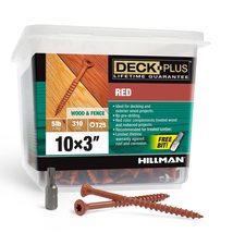 Deck Plus 48433 Wood Screws #10 x 3&quot;, Red, 5lb Box - $40.38