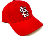 MLB ST LOUIS CARDINALS LOGO SOLID RED ADJUSTABLE CURVED BILL HAT CAP RET... - £12.91 GBP