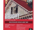 Make The Season Bright 200ct Indoor Outdoor Multicolor Icicle Light Set ... - $19.50