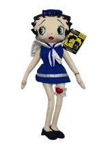 Vintage 1999 Classic Betty Boop Doll Toy Plush Collectible Sailor Blue Naval - £14.91 GBP