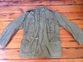 Vintage USN Navy Seabees OD Green Cold Weather Field Uniform Jacket Coat... - £47.07 GBP