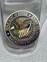 US Department Of Justice INS Imigration Inspector Challenge Coin Medal - £63.76 GBP