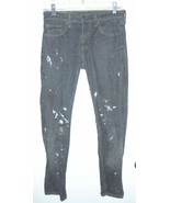 LEVI'S 511 Skinny Jeans Sz 29 Men Paint Splattered Distressed Mid Rise Blue - $19.79