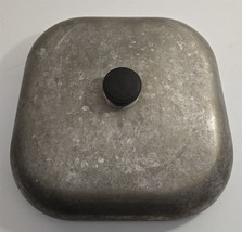 Vintage Aluminum Square Rounded Corners Knob 10 1/2&quot; Round Replacement Lid #108 - £14.79 GBP