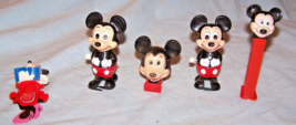 Lot of 5 Disney Figurines-Mickey Mouse Walkers, Minnie Mouse Bookmarker-... - $14.50