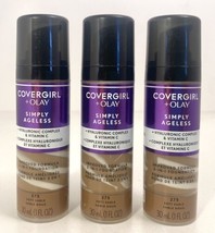 Pack of 3 - COVERGIRL + Olay Simply Ageless Foundation in 275 Soft Sable NEW - £7.09 GBP