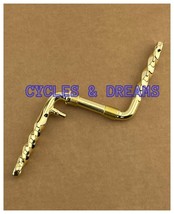 165MM LONG  LOWRIDER BICYCLE STEEL TWISTED ONE-PIECE CRANK 6-1/2&quot; IN GOLD. - $59.30
