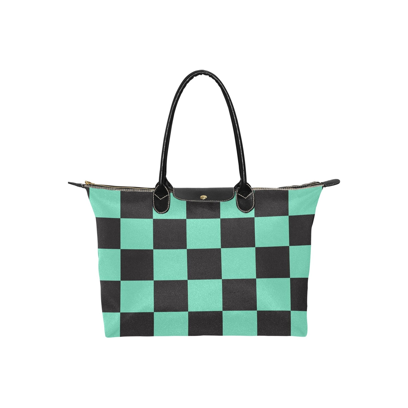 Demon Checkered Black and Green Women's Classic Handbag Item image 2