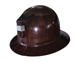 Vintage Brown Miner Full Brim Fiberglass Skullgard Safety Hard Hat MSA T... - £76.17 GBP