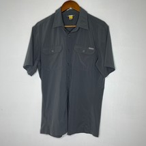 Eddie Bauer Travex Guide Shirt M Gray Button Front Short Sleeve Outdoor ... - $20.00
