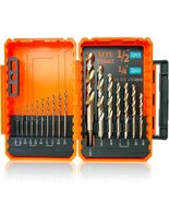 Cobalt Drill Bit Set (1/16-1/2 Inch, 17PCS), M35 High Speed, Plastic and... - £22.35 GBP