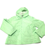 Athletic Works Windbreaker Jacket Womens Large Lime Green Hood Mesh Linn... - $19.75