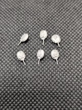 (6) WWII Micro Armour Tank Top Metal Miniature Bits 1/285 Scale - $9.64