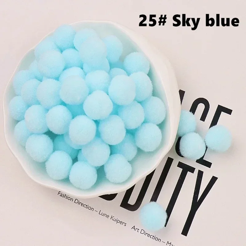 Mini Fluffy Soft Pom Poms Pompoms BallHandmade Craft -10mm 200pcs 25 lig... - €1,76 EUR
