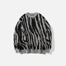 Zebra Pattern Retro Sweater - $34.99