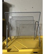Crate and Barrel Mesh Magazine Rack Metal Gray - $442.88 MXN