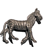 Pewter African Zebra 2&quot; x 1.5&quot; Collectible SD 2005 Animal Figurine Detailed - $225.99 MXN