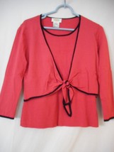 Talbots Size S Muted Dark Pink  Knit mock 2 fer  top - $15.99