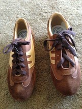 Raro Vintage 1980&#39;S Hecho En Taiwán Atletismo Zapatos Talla 3,5 Original Ante - $248.07