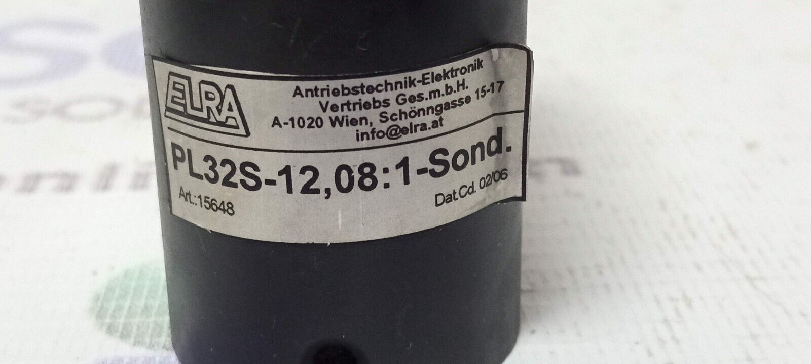Elra PL32S-12,08: 1- Sond Reducer Gear 15648 ELRA Antriebstechnik-Elktronik - $346.84