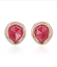 Monica Vinader Siren Stud Earrings, Pink Quartz/Rose Gold, NEW IN BOX - £93.03 GBP