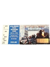 1994 Oklahoma Sooners Texas Longhorns Ticket Stub Cotton Bowl Dallas Tex... - £15.73 GBP