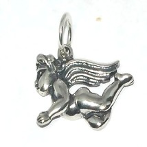 Sterling Silver Flying Angel Charm Pendant - £20.90 GBP