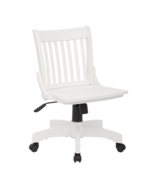 Elegant Armless Wooden Banker’s Chair with White Finish - $5,212.67 MXN