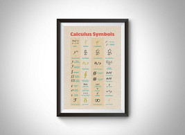 Calculus Symbols Poster (Classroom, Homeschooling) - $14.85+
