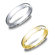 Men/Women&#39;s 14K Solid Gold Matching Wedding Band Comfort Fit 4MM ALL SIZE 4-13 - £228.58 GBP