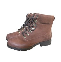 Born Codi  Brown Leather Lace Up Biker Moto Combat Boots Women’s Size 9 - $79.20