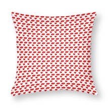Mondxflaur Hearts Red Decorative Pillow Case Covers for Couches Sofas Polyester - £8.81 GBP+