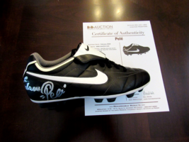 Pele &quot;Edson&quot; Brazil Cosmos Hof Signed Auto Nike Soccer Cleat Shoe Rr Letter - £1,586.71 GBP