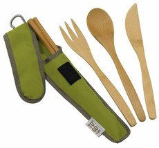 Bamboo Travel Utensils - To-Go Ware Utensil Set with Carrying Case (Avocado) ... - £11.97 GBP