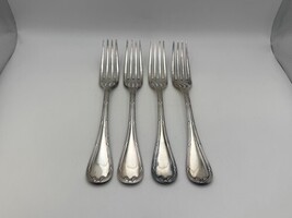 Set of 4 Christofle France Silverplate RUBANS Dinner Forks - €112,12 EUR