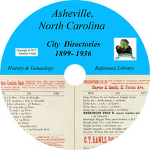 Asheville North Carolina City Directory - History Genealogy -24 Books On Cd Dvd - £5.30 GBP
