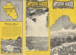 Waterton Glacier International Peace Park Brochure 1950&#39;s - £17.35 GBP