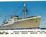 Delta Line Postcard Regular Schedules Gulf &amp; Brazil Uruguay Argentina Af... - $9.90