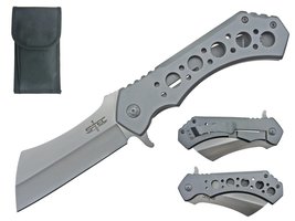 S-TEC 10.25" Ball Bearing Cleaver Folding Knife (Standard) - $23.74
